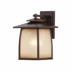 Sea Gull Wright House Large 1-LT Outdoor Wall Lantern - Sorrel Brown - OL8502SBR