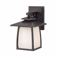 Sea Gull Wright House Small 1-LT Outdoor Wall Lantern - Bronze - OL8500ORB