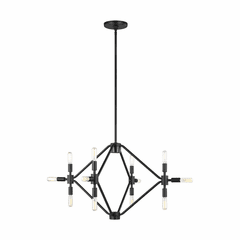 Sea Gull Wyn Small 12-LT Chandelier - Black - 5106712-112