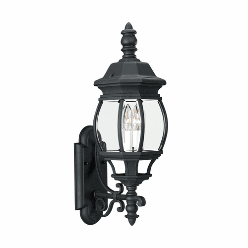 Sea Gull Wynfield 2-LT Outdoor Wall Lantern - Black - 88201-12