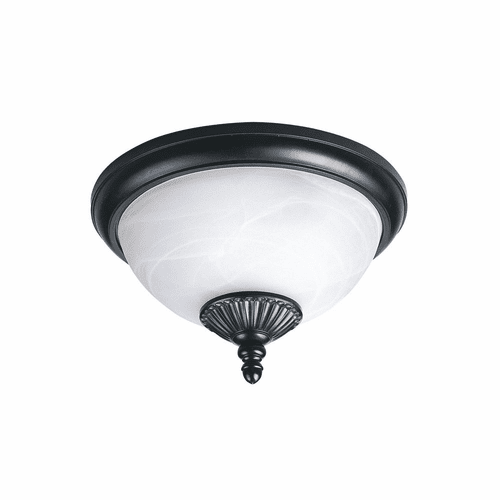 Sea Gull Yorktown 2-LT Outdoor Ceiling Flush Mount - Black - 88048PEN3-12