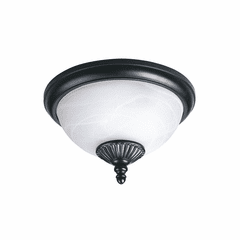 Sea Gull Yorktown 2-LT Outdoor Ceiling Flush Mount - Black - 88048PEN3-12