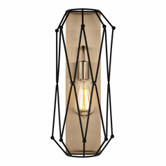 Sea Gull Zarra 1-LT Wall Sconce - Satin Brass/Midnight Black - 4134101-848