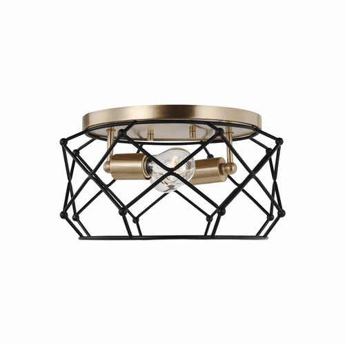 Sea Gull Zarra 2-LT Flush Mount - Satin Brass - 7534102-848