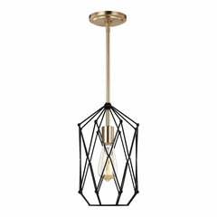 Sea Gull Zarra Small 1-LT Pendant - Satin Brass/Midnight Black - 5134101-848