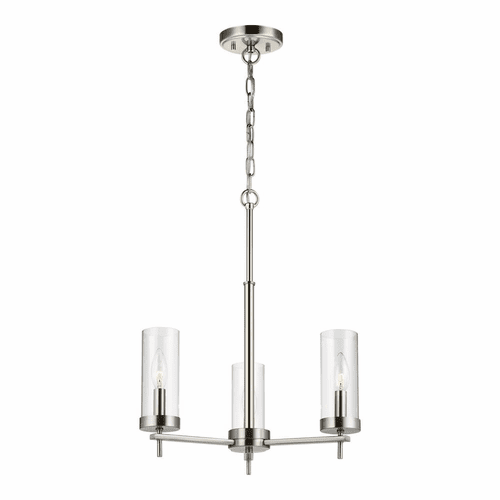 Sea Gull Zire 3-LT Chandelier - Brushed Nickel - 3190303-962
