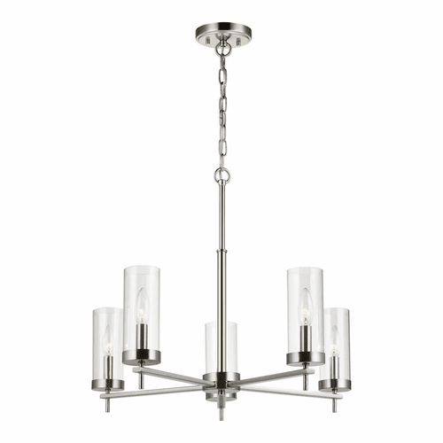Sea Gull Zire 5-LT Chandelier - Brushed Nickel - 3190305-962