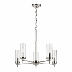Sea Gull Zire 5-LT Chandelier - Brushed Nickel - 3190305-962 Sea Gull Zire 5-LT Chandelier - Brushed Nickel - 3190305-962