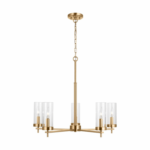 Sea Gull Zire 5-LT Chandelier - Satin Brass - 3190305-848