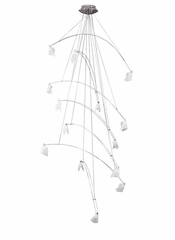 Tech Lighting Crescendo Chandelier - Satin Nickel - 700CRES48LS
