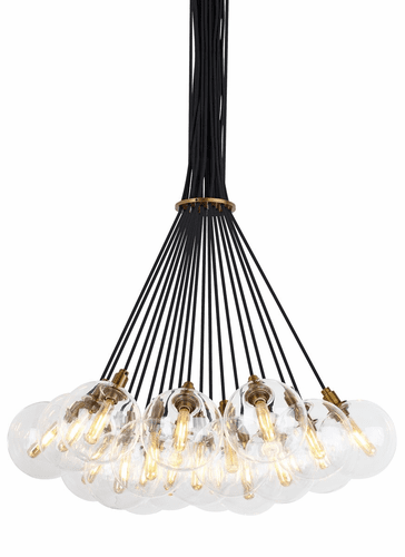 Tech Lighting Gambit 19-Light Chandelier - Aged Brass - 700GMBMP19CR-LED927