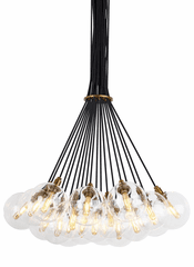 Tech Lighting Gambit 19-Light Chandelier - Aged Brass - 700GMBMP19CR-LED927