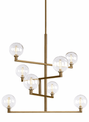 Tech Lighting Gambit Chandelier - Aged Brass - 700GMBCR