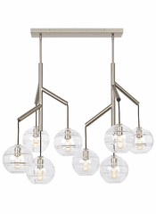 Tech Lighting Sedona Double Chandelier - Satin Nickel - 700SDNMPL2CS-LED927
