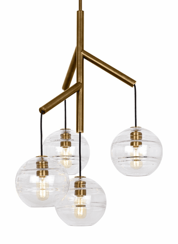 Tech Lighting Sedona Single Chandelier - Aged Brass - 700SDNMPR1KR