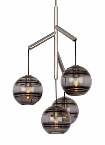 Tech Lighting Sedona Single Chandelier - Satin Nickel - 700SDNMPR1KS
