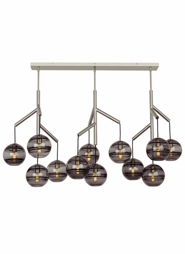 Tech Lighting Sedona Triple Chandelier - Satin Nickel - 700SDNMPL3KS-LED927