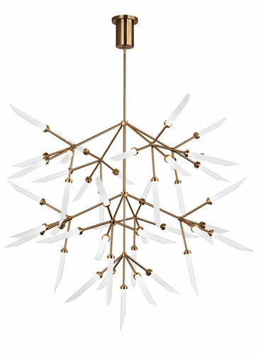 Tech Lighting Spur Grande Chandelier - Aged Brass - 700SPRGFR-LED927