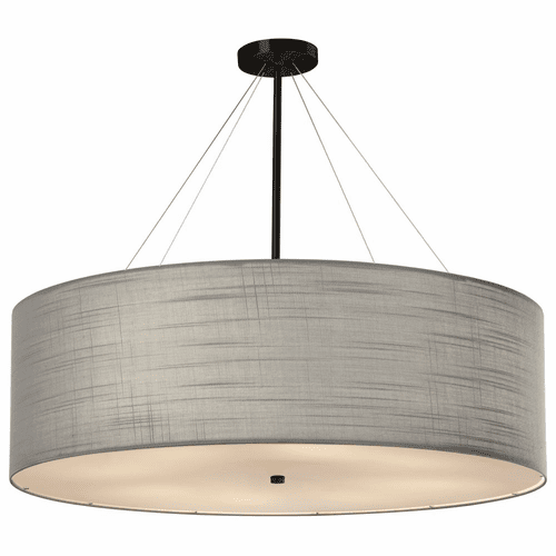 Textile Classic 36 Drum Pendant - Matte Black - FAB-9594-GRAY-MBLK