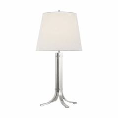 Thomas O'Brien Logan 1-LT Table Lamp - Nickel - TT1051PN1 Thomas O'Brien Logan 1-LT Table Lamp - Nickel - TT1051PN1
