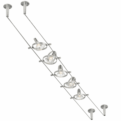 Tiella Tiella 800CBL5PN 20' Accent Electronic Track Lighting Kit - Nickel - 800CBL5PN