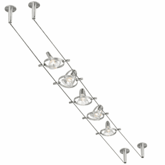 Tiella Tiella 800CBL5PN 20' Accent Electronic Track Lighting Kit - Nickel - 800CBL5PN Tiella Tiella 800CBL5PN 20' Accent Electronic Track Lighting Kit - Nickel - 800CBL5PN