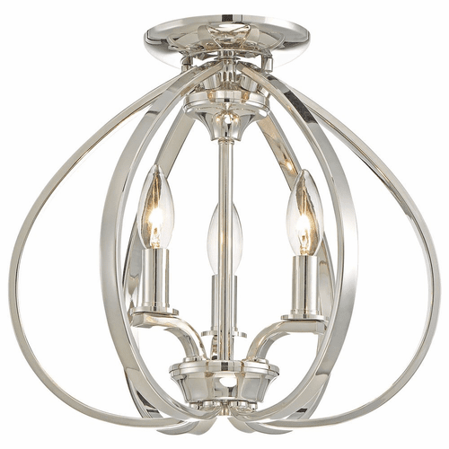 Tilbury 3-LT Semi Flush Mount - Polished Nickel - 4983-613