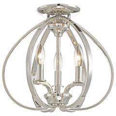 Tilbury 3-LT Semi Flush Mount - Polished Nickel - 4983-613