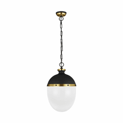 TOB Thomas O'Brien Aubry 2-LT Pendant - Midnight Black/Brass - TP1082MBK/BBS