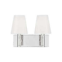 TOB Thomas O'Brien Beckham Classic 2-LT Vanity - Polished Nickel - TV1022PN