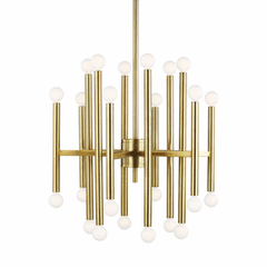 TOB Thomas O'Brien Beckham Modern 24-LT Multi-Tier Chandelier - Brass - TC10524BBS