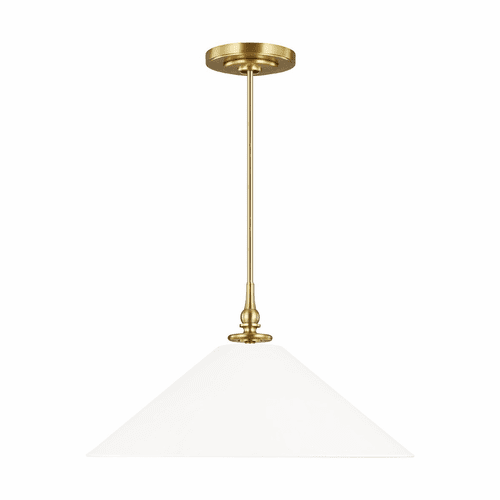 TOB Thomas O'Brien Capri 1-LT Pendant - Burnished Brass / White - TP1001BBS/AWT