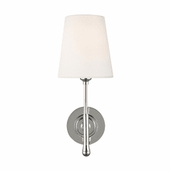 TOB Thomas O'Brien Capri 1-LT Wall Sconce - Polished Nickel - TW1001PN