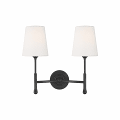 TOB Thomas O'Brien Capri 2-LT Wall Sconce - Aged Iron - TW1012AI