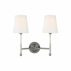 TOB Thomas O'Brien Capri 2-LT Wall Sconce - Polished Nickel - TW1012PN