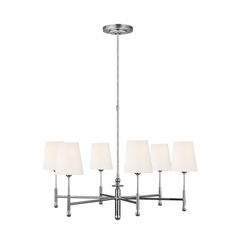TOB Thomas O'Brien Capri 6-LT Chandelier - Polished Nickel - TC1016PN