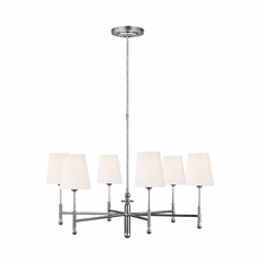 TOB Thomas O'Brien Capri 6-LT Chandelier - Polished Nickel - TC1016PN