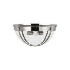 TOB Thomas O'Brien Logan 2-LT Flush Mount - Polished Nickel - TF1002PN
