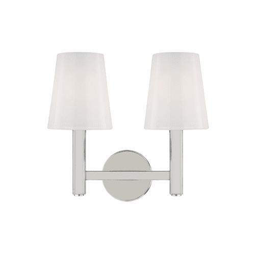 TOB Thomas O'Brien Logan 2-LT Vanity - Polished Nickel - TV1122PN