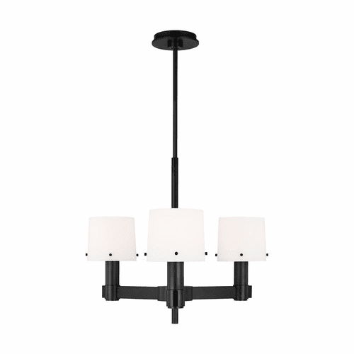 TOB Thomas O'Brien Palma 3-LT Small Chandelier - Aged Iron - TC1123AI