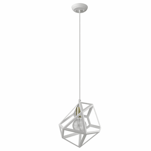 Trend Hedron 1-LT Pendant - White - TP30080WH