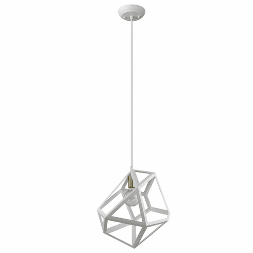Trend Hedron 1-LT Pendant - White - TP30081WH