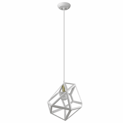 Trend Hedron 1-LT Pendant - White - TP30081WH