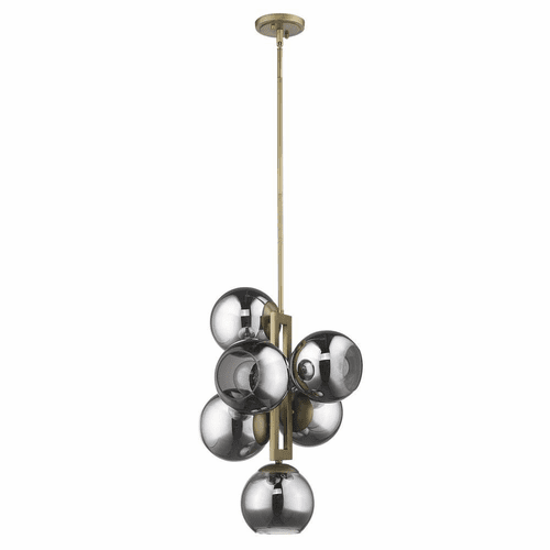 Trend Lunette 6-LT Pendant - Aged Brass - TP20035AB