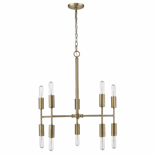 Trend Perret 10-LT Chandelier - Aged Brass - TP10015AB