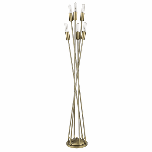 Trend Perret 6-LT Floor Lamp - Aged Brass - TF70024AB