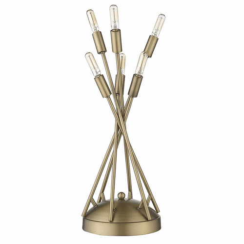 Trend Perret 6-LT Table Lamp - Aged Brass - TT80025AB