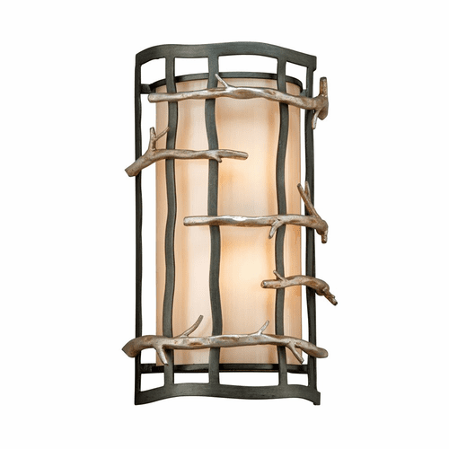 Troy Adirondack 2-LT Wall Sconce - Graphite And Silver Leaf - B2882