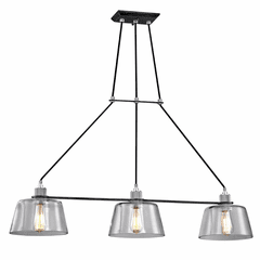 Troy Audiophile 3-LT Pendant Island Light - Old Silver Polished Aluminum - F6154