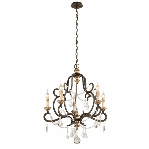 Troy Bordeaux 5-LT Small Chandelier - F3515